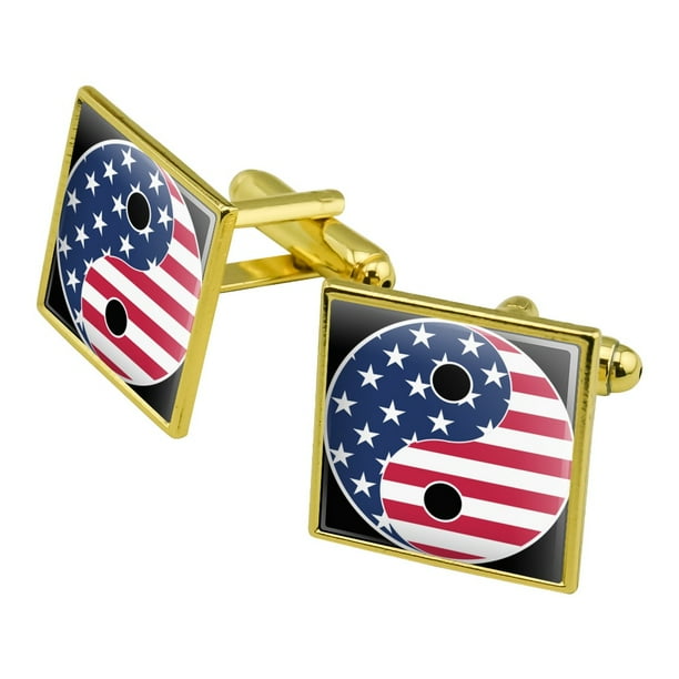 Silver Toned Etched Connecticut State Flag Cufflinks Silver Toned Etched Connecticut State Flag Cufflinks